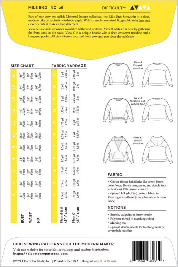 Mile End Sweatshirt - Quilt Pattern