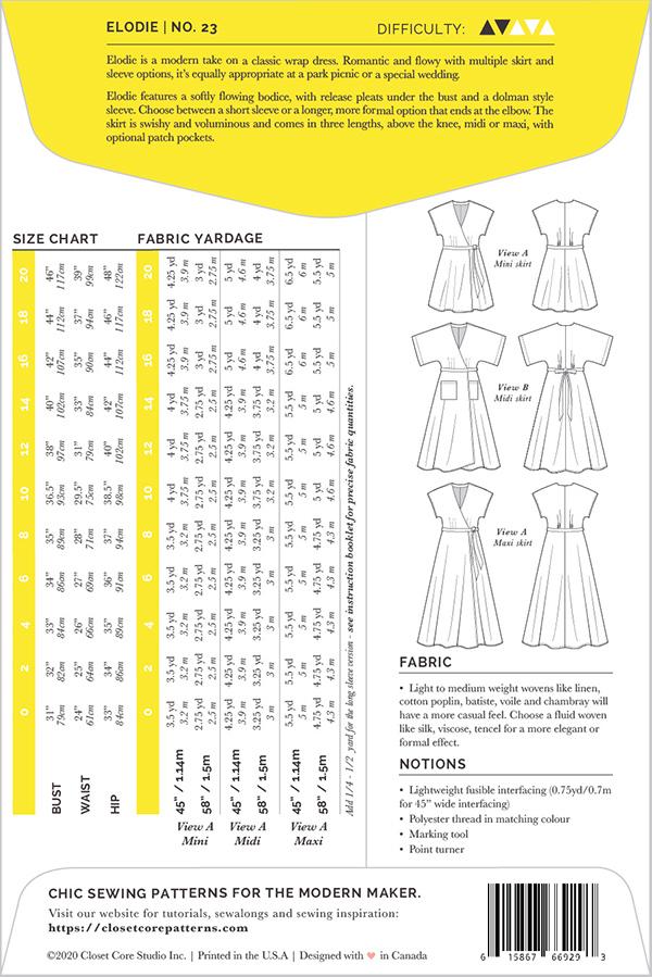 Elodie Wrap Dress - Quilt Pattern