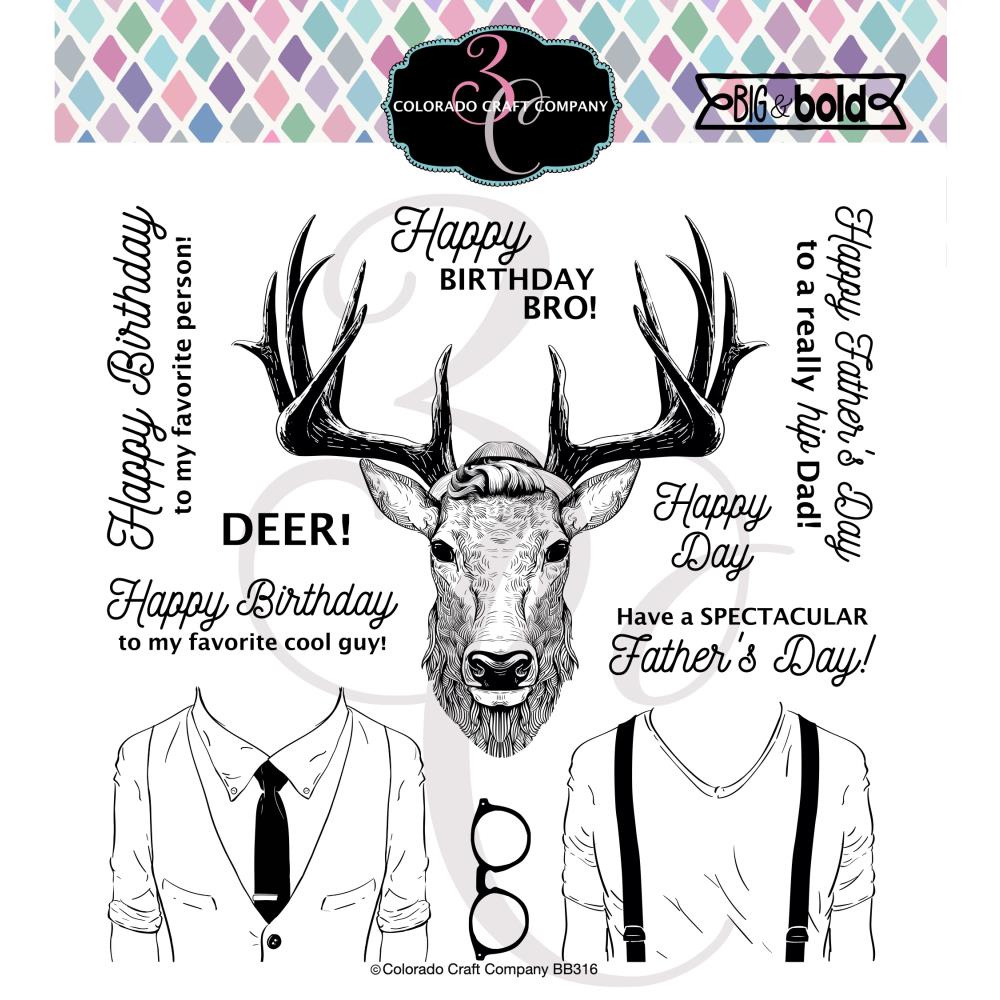 Hipster Deer - Big and Bold - Clear Stamp