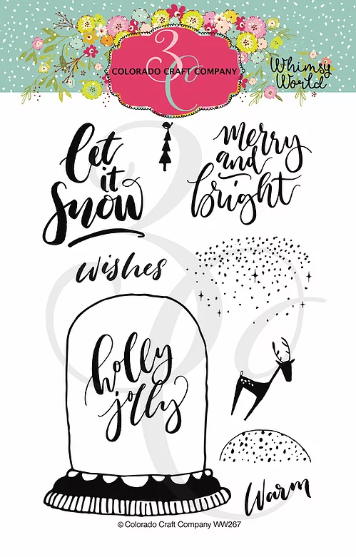 Let It Snow - Whimsy World - Christmas Clear Stamp