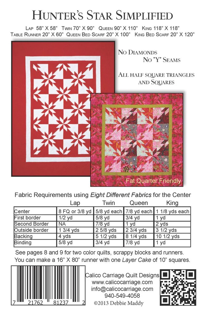 Hunters Star Simplified - Quilt Pattern