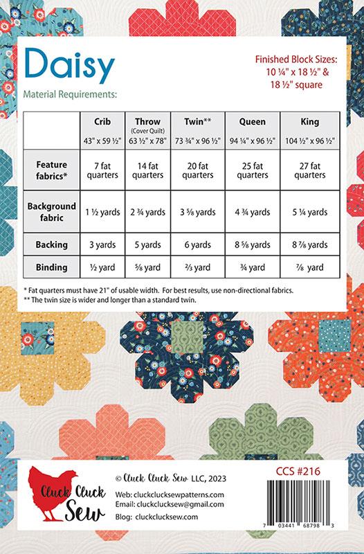Daisy - Quilt Pattern, different perspective #1, zoomed in. Select this picture to zoom back out.