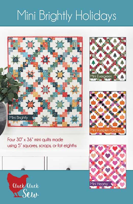 Mini Brightly Holidays - Quilt Pattern, zoomed in. Select this picture to zoom back out.
