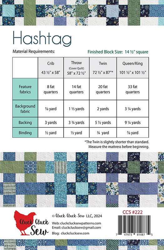 Hashtag - Quilt Pattern