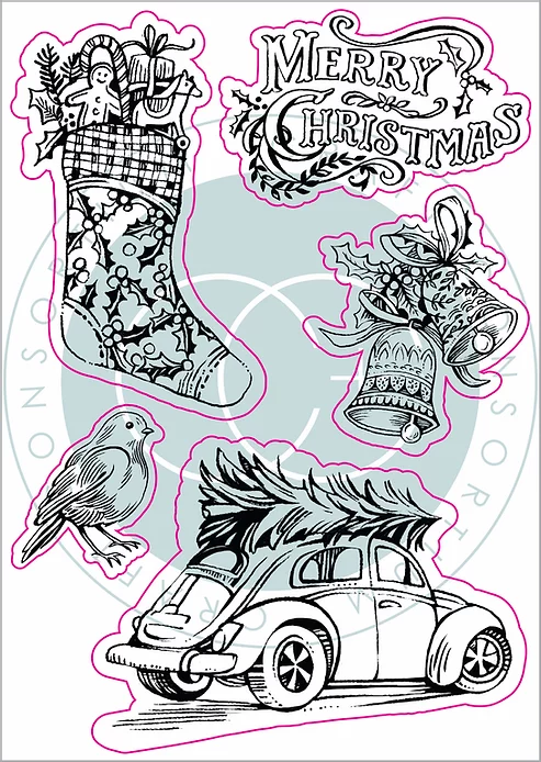 Christmas Festivity - Noel - A5 Clear Stamp