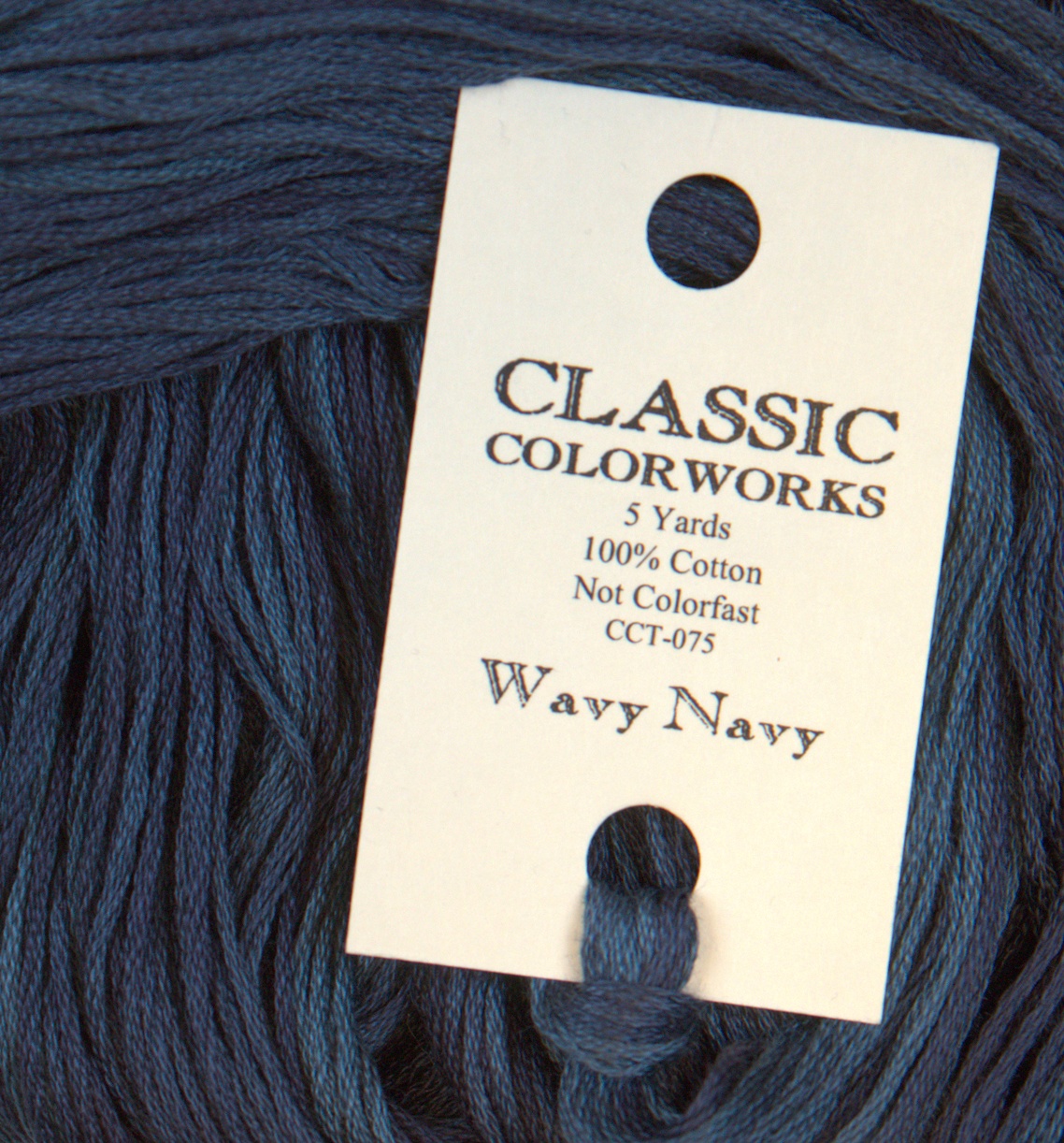 Wavy Navy Blue - Classic Colorworks Cotton Floss
