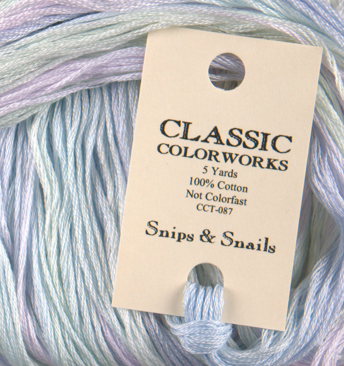 Snips and Snails Blue - Classic Colorworks Cotton Floss