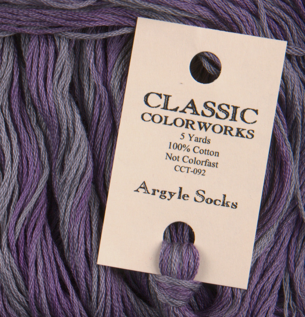 Argyle Socks Purple Gray - Classic Colorworks Cotton Floss