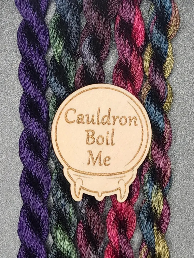 Cauldron Boil Me - Magnetic Needle Minder, zoomed in. Select this picture to zoom back out.