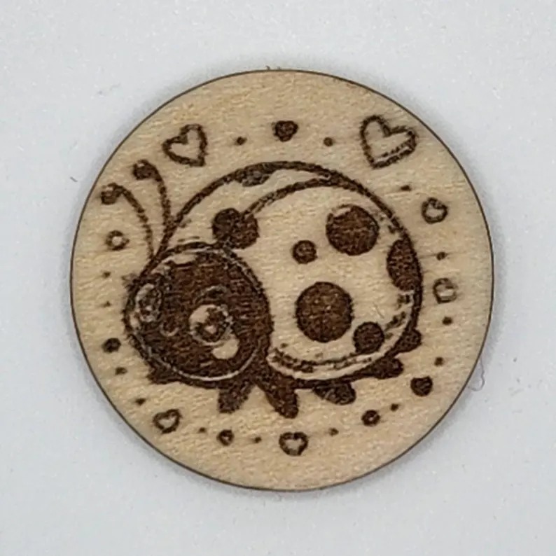 Lady Bug Circle - Magnetic Needle Minder, zoomed in. Select this picture to zoom back out.