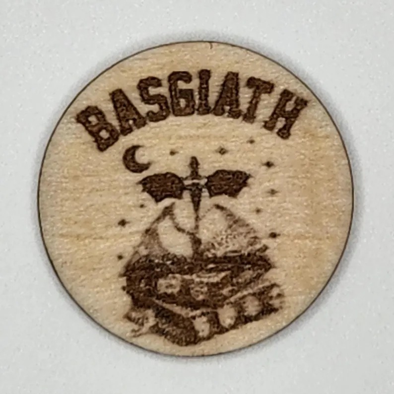 Basgiath - Fourth Wing Magnetic Needle Minder, zoomed in. Select this picture to zoom back out.