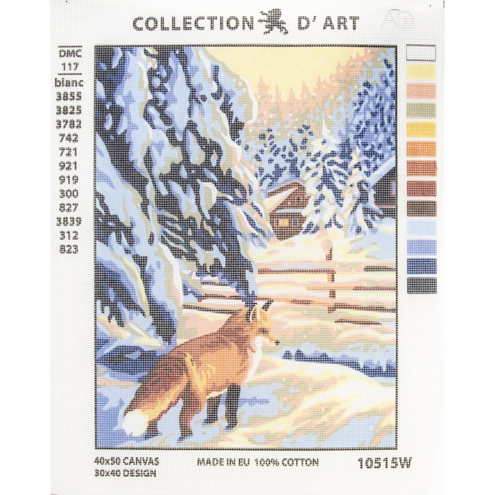 Fox - Printed Tapestry Canvas Needlepoint