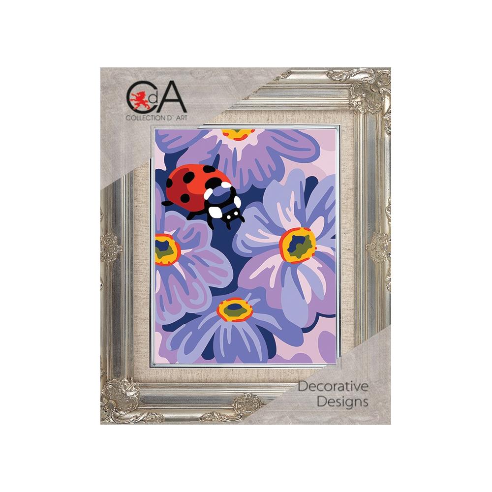Ladybird And Flowers - Stamped Needlepoint Kit
