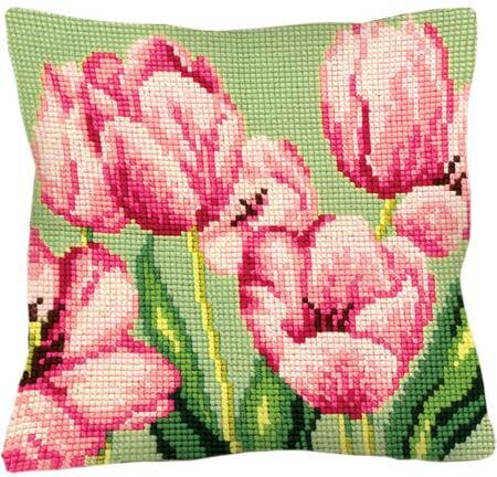 Tulipe A Droite - Stamped Needlepoint Cushion Kit