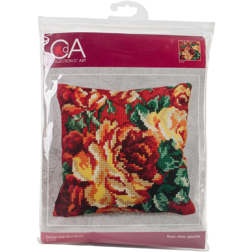 Rose Chou Gauche - Stamped Needlepoint Cushion Kit
