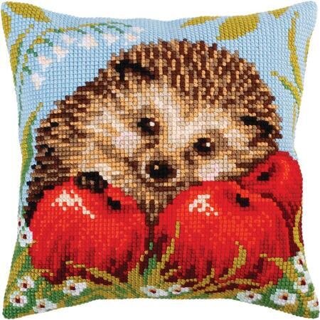 Hedgehog - Stamped Needlepoint Cushion Kit