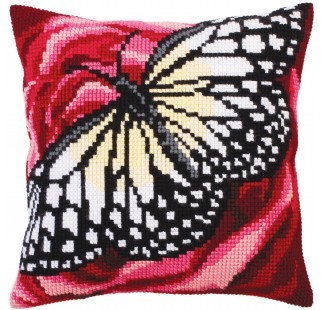 Graphic Butterfly 2 - Stamped Needlepoint Cushion Kit
