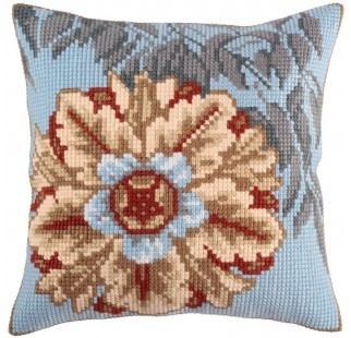Asure Turquoise 1 - Stamped Needlepoint Cushion Kit