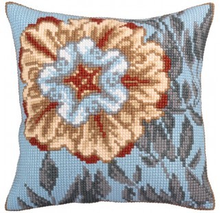 Asure Turquoise 2 - Stamped Needlepoint Cushion Kit