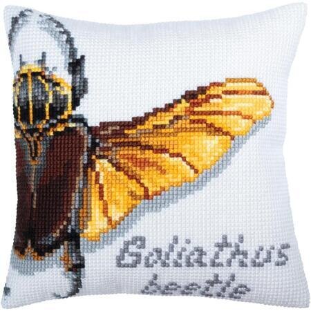 Goliathus Beetle - Stamped Needlepoint Cushion Kit