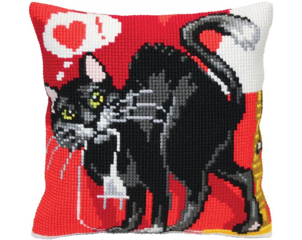 Reload - Stamped Needlepoint Cushion