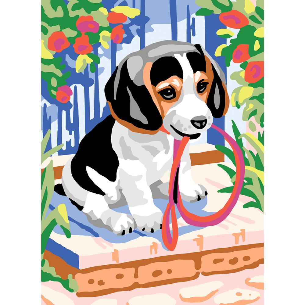 Puppy - Printed Tapestry Canvas Needlepoint