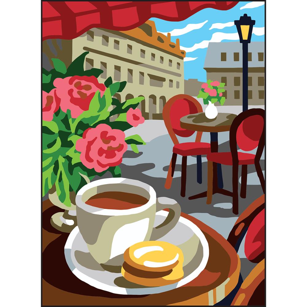 Cafe - Printed Tapestry Canvas Needlepoint