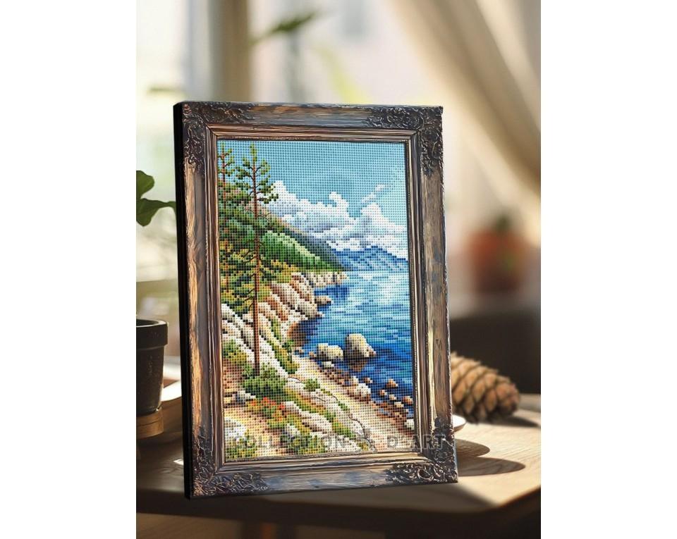 Descent to Azure Lake - Cross Stitch Kit