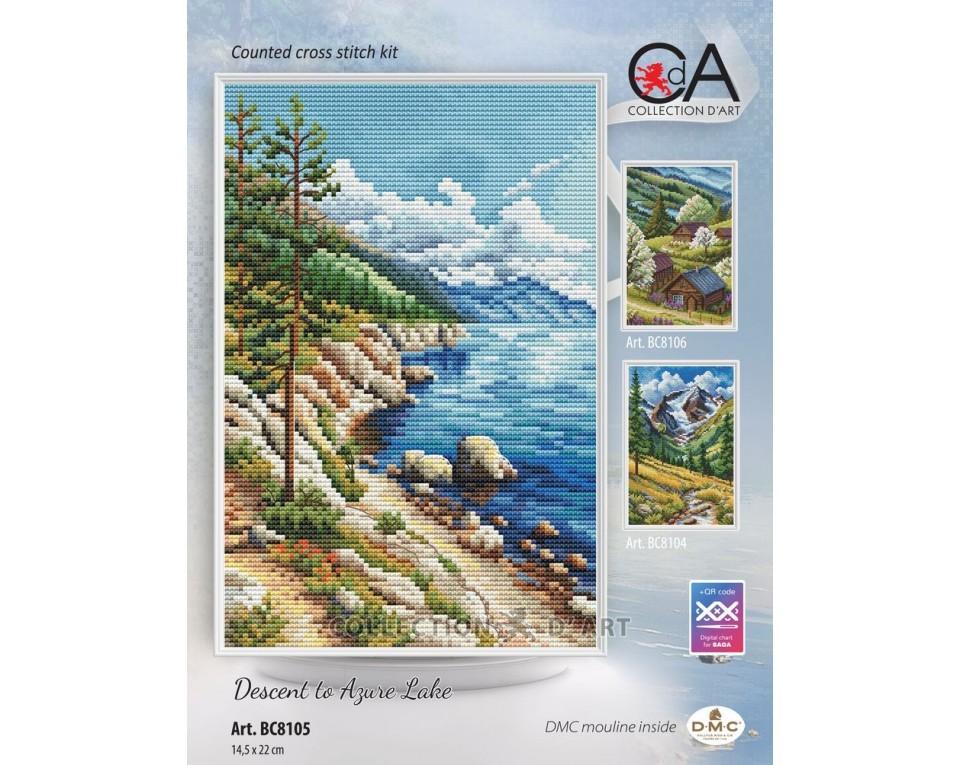 Descent to Azure Lake - Cross Stitch Kit