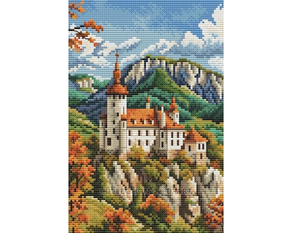 Castle in the Mountains - Cross Stitch Kit