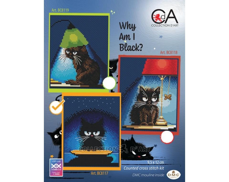 Why Am I Black (cat)? #1 - Cross Stitch Kit