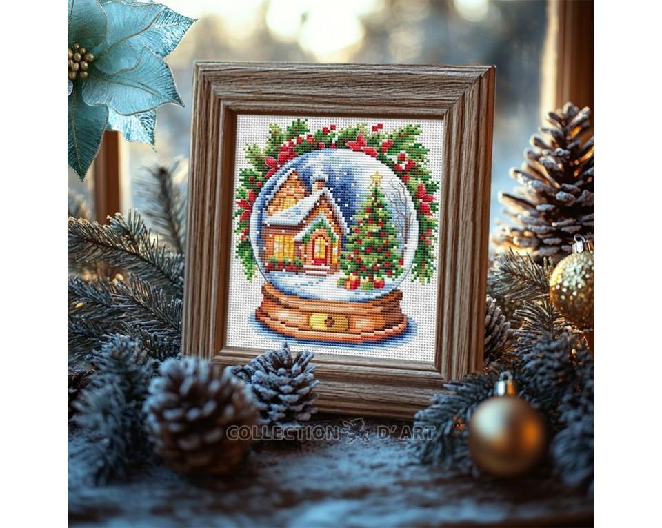 Snow Globe House - Christmas Counted Cross Stitch Kit
