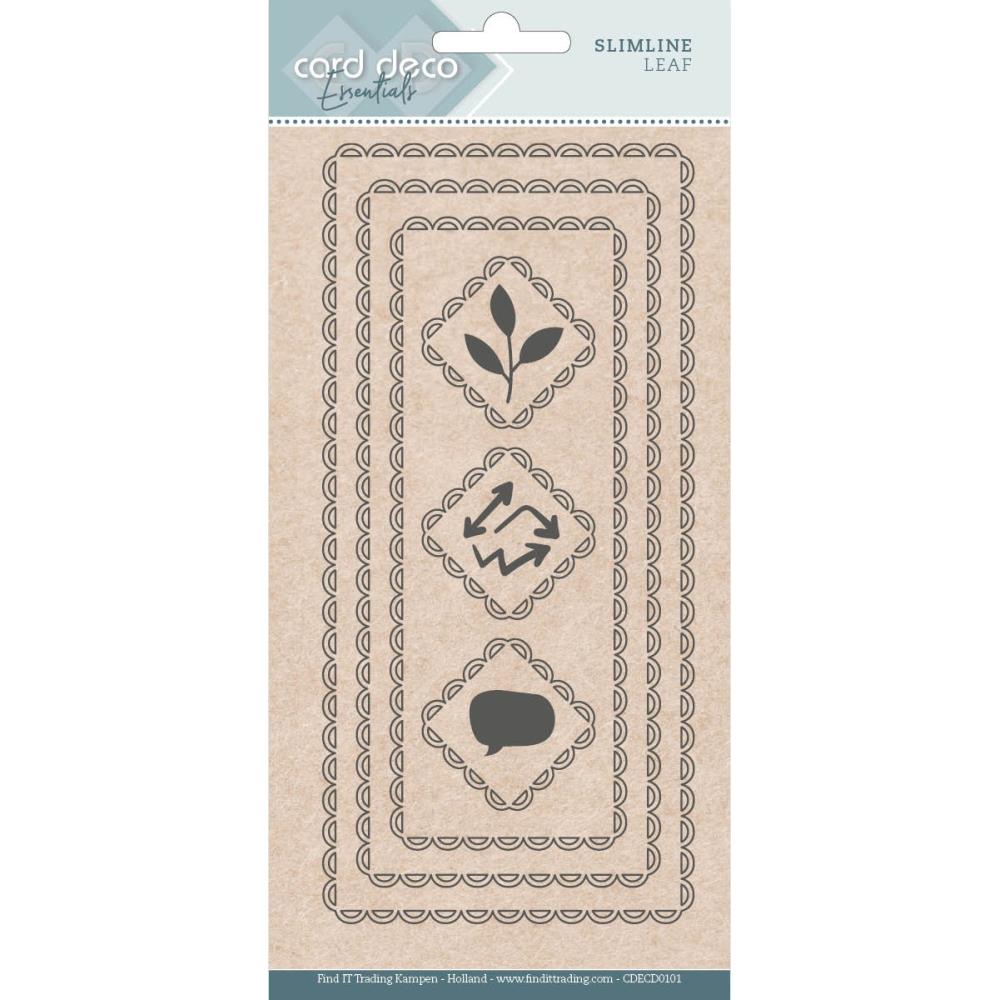 Leaf - Card Deco Essentials - Slimline Craft Die Set