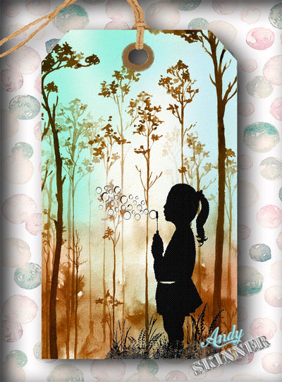 Blowing Bubbles - Andy Skinner Precut Rubber Stamp