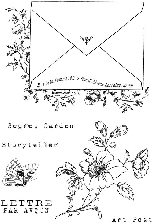 Floral Envelope - Clear Stamp