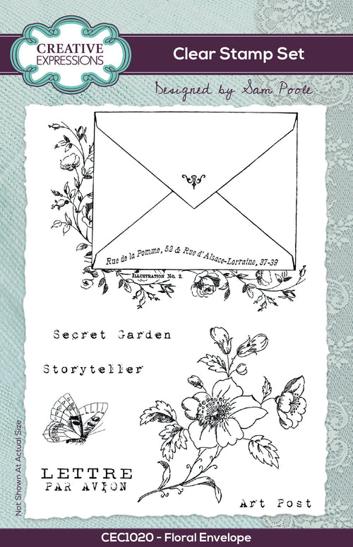 Floral Envelope - Clear Stamp
