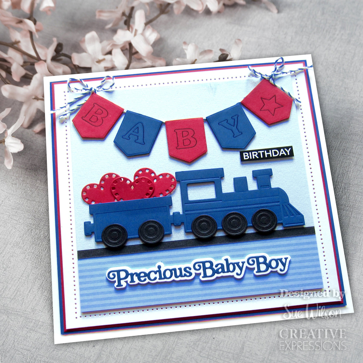 Mini Bunting Alphabet - Clear Stamp