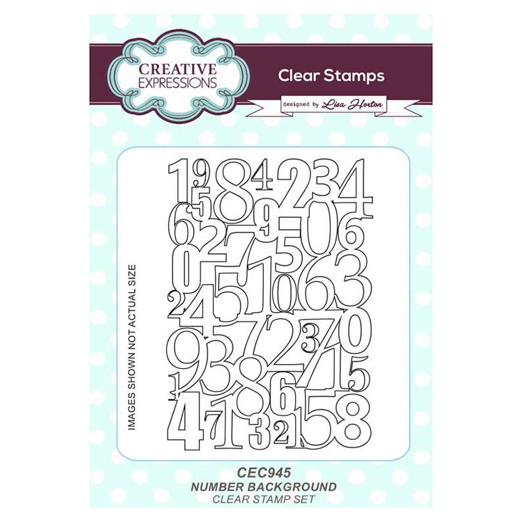 Number Background - Creative Expressions Clear Stamp