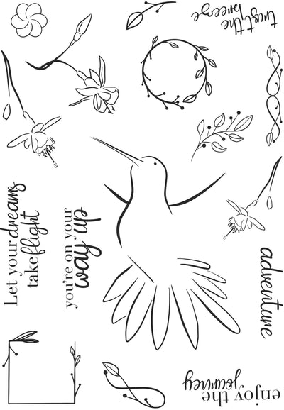 Blossoms In Flight - Clear Stamp