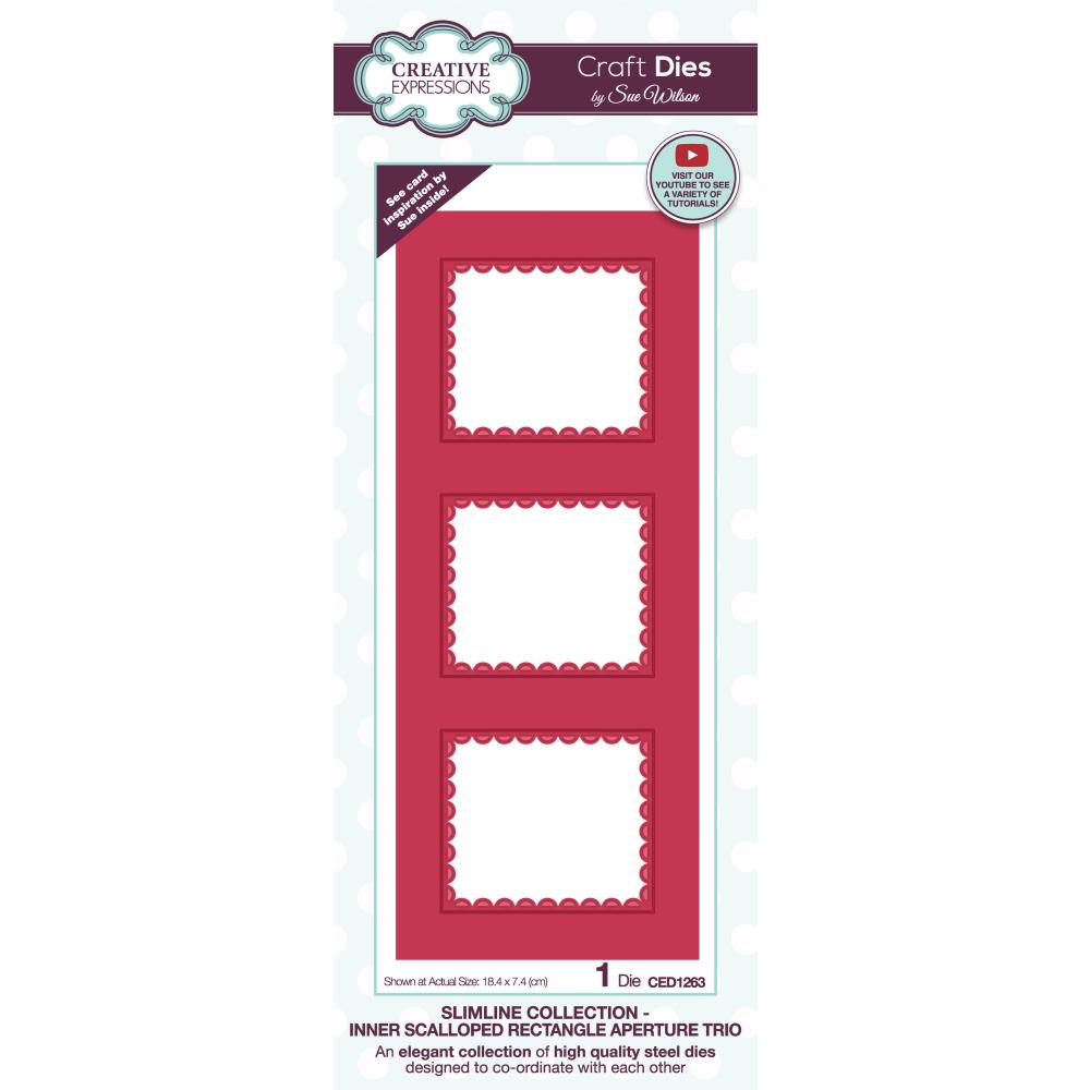 Slimline Inner Scalloped Rectangle - Craft Die