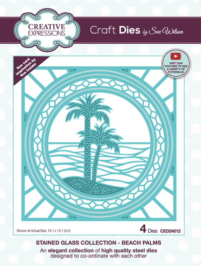 Beach Palms Stained Glass - Craft Die