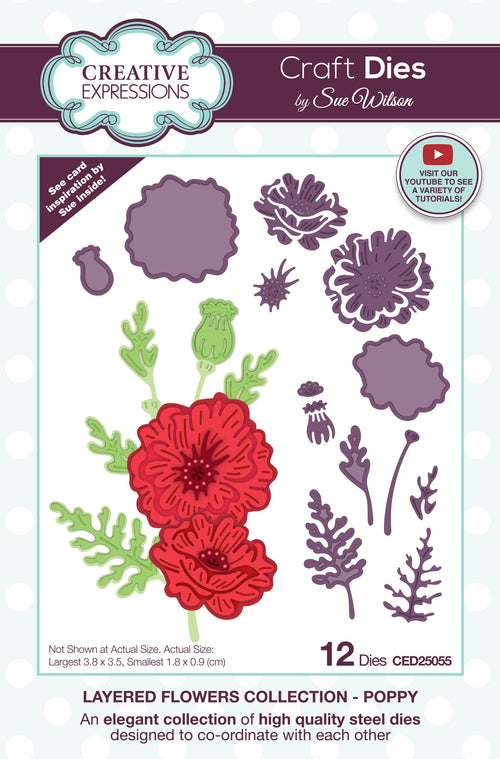 Layered Flowers Collection Poppy - Craft Die