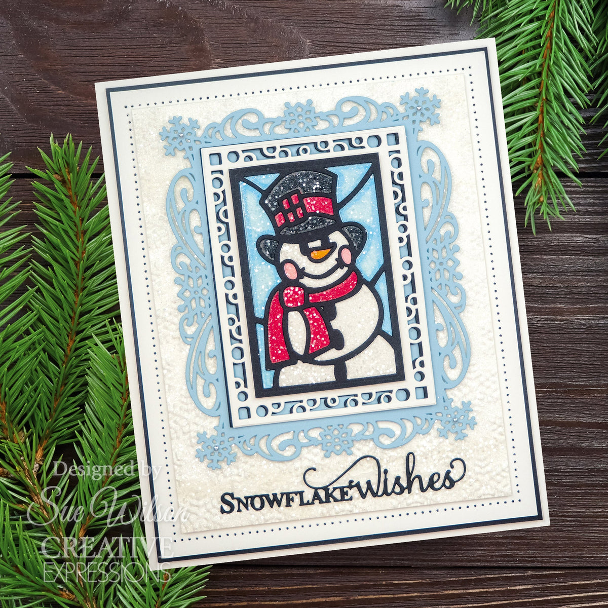 Stained Glass Snowman - Craft Die