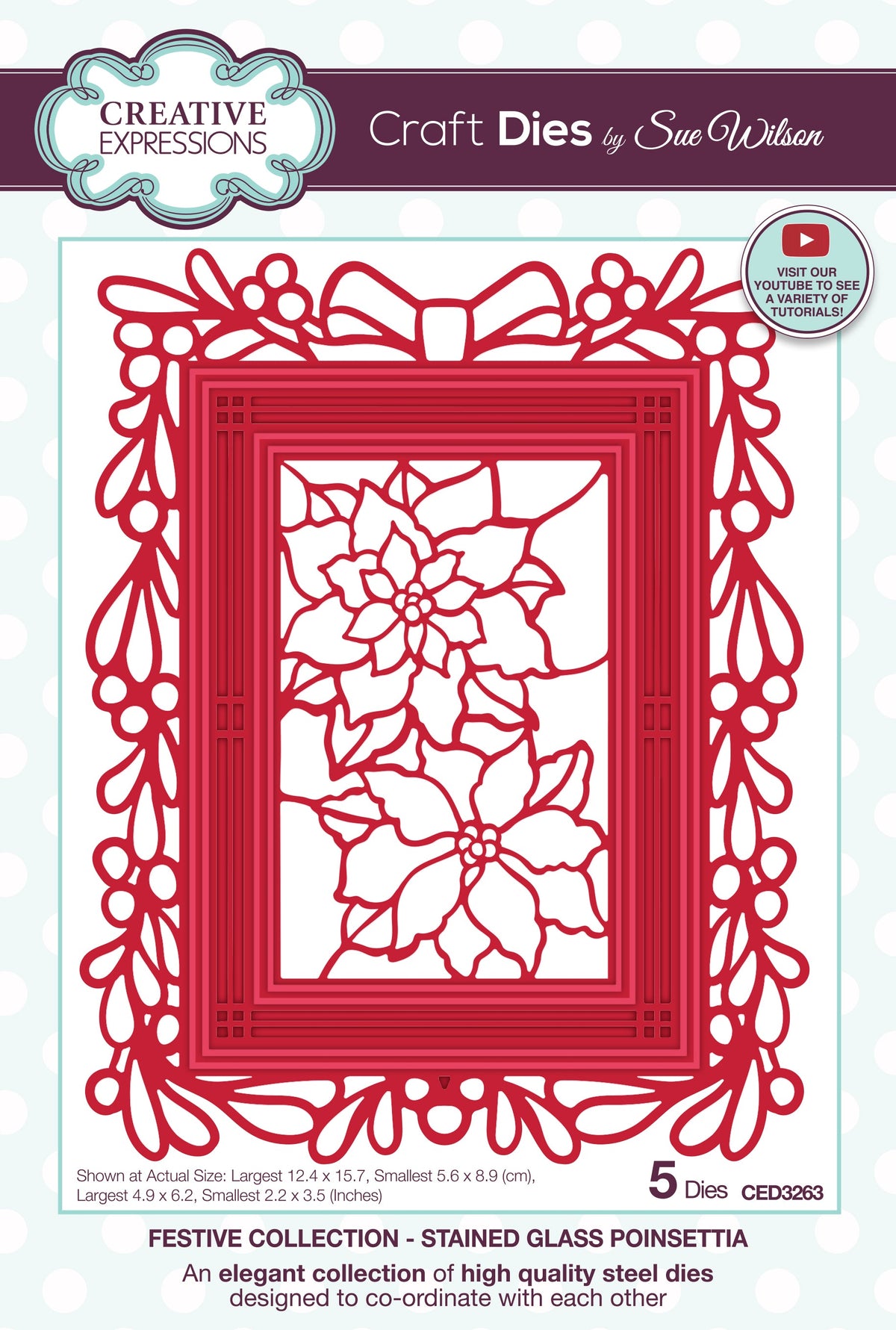 Stained Glass Poinsettia - Craft Die