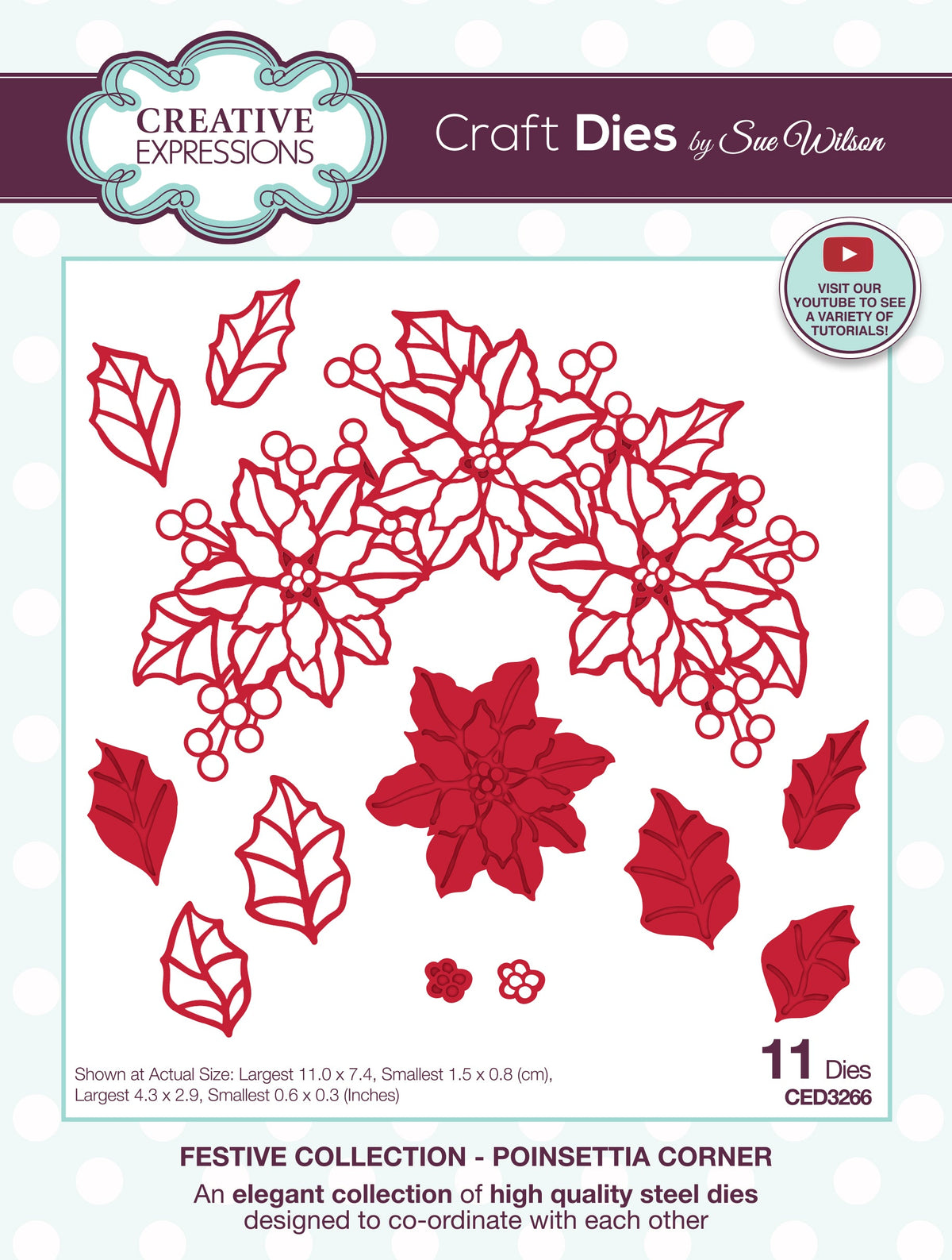 Poinsettia Corner - Craft Die