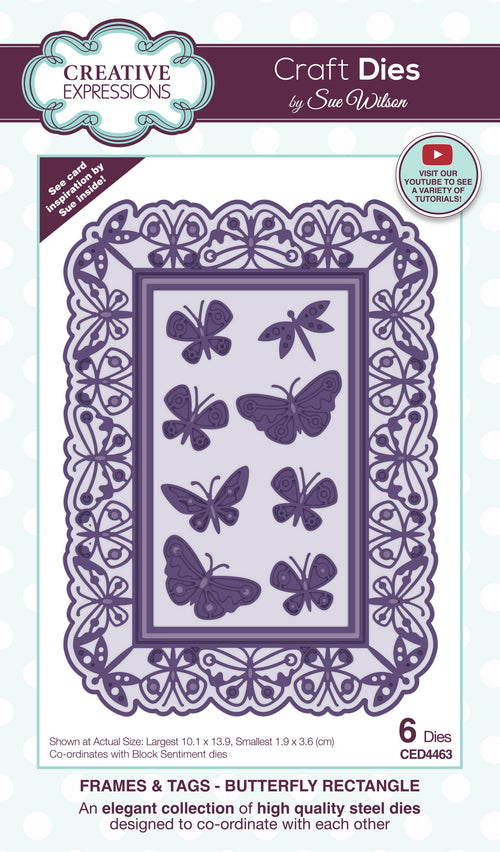 Frames & Tags Butterfly Rectangle - Craft Die