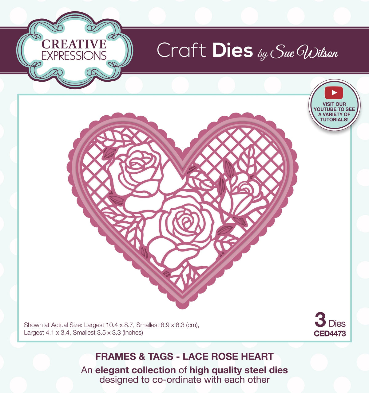 Lace Rose Heart - Craft Die