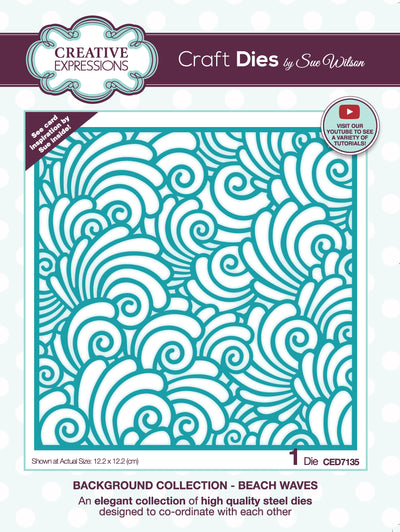 Beach Waves Background - Craft Die