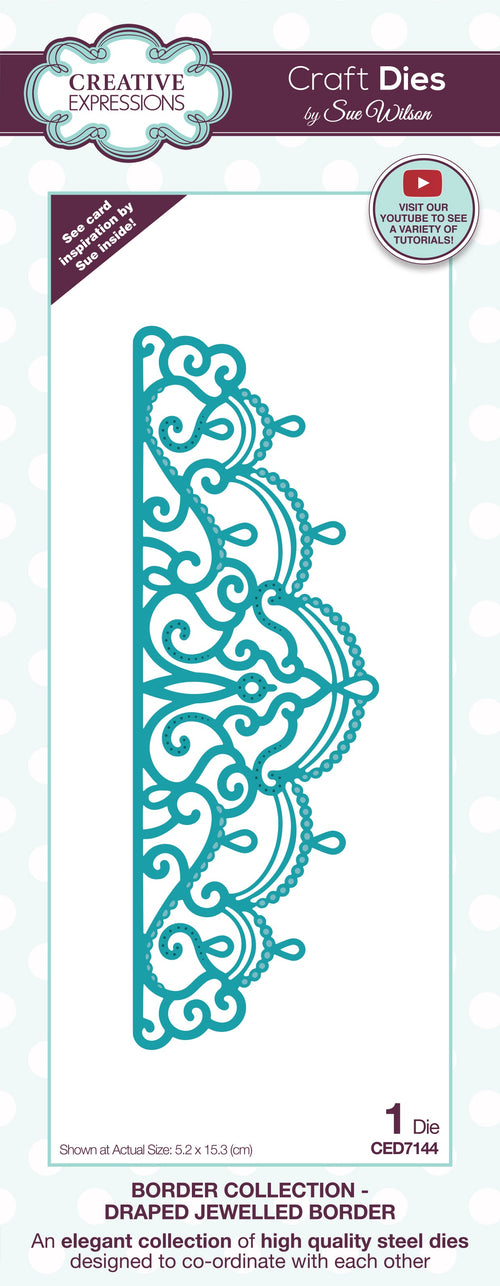 Draped Jewelled Border - Craft Die