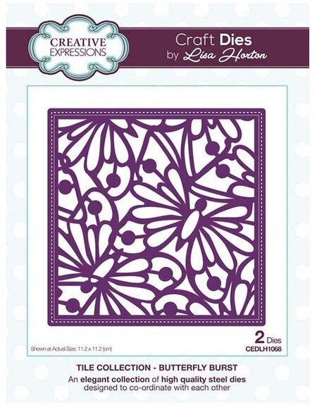 Butterfly Burst Tile Background - Creative Expressions Die